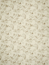 Load image into Gallery viewer, Floral Bird Print Toile Drapery Fabric / Bisque