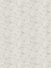 Load image into Gallery viewer, Floral Bird Print Toile Drapery Fabric / Chambray