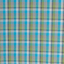 Load image into Gallery viewer, 2 Colors Plaid Upholstery Drapery Fabric Green Blue / FT8