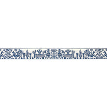 Load image into Gallery viewer, Schumacher Tarpan Embroidered Tape Trim 80000 / Navy
