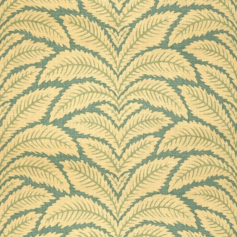 Brunschwig & Fils Talavera Linen Fabric / Aqua