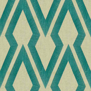 Brunschwig & Fils Lightning Bolt Fabric / Turquoise