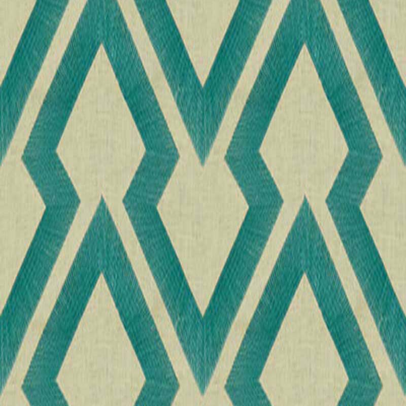 Brunschwig & Fils Lightning Bolt Fabric / Turquoise