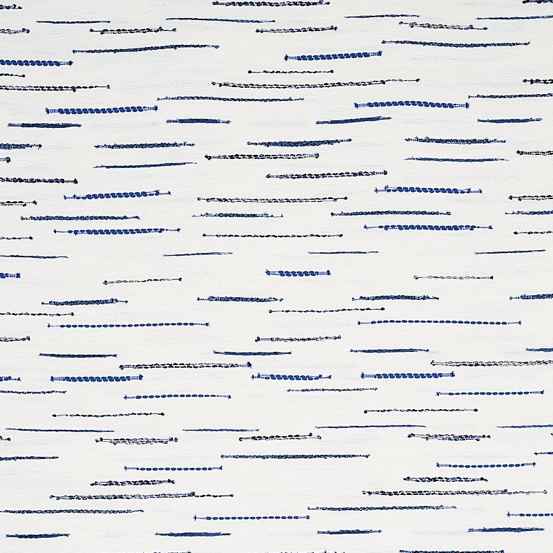 Schumacher Leland Stripe Fabric 80141 / Blue
