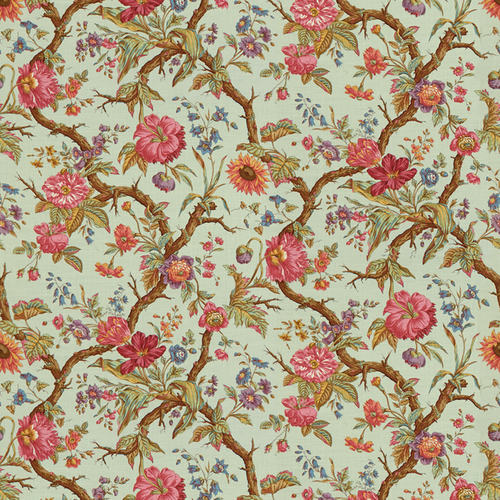 Brunschwig & Fils Arbre Fleuri Fabric / Ciel