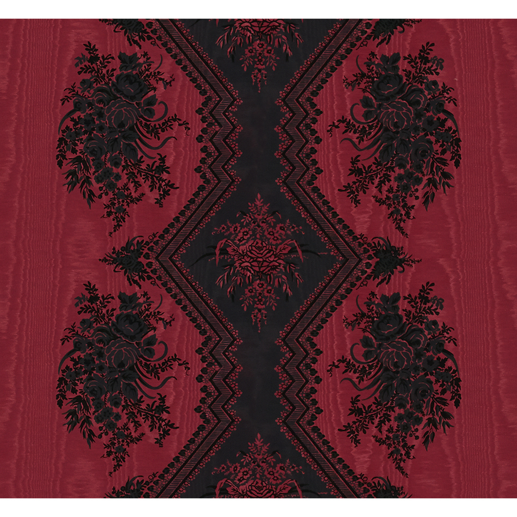 Brunschwig & Fils Coppelia Moire Fabric / Rouge