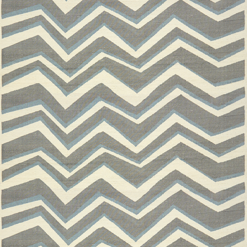 Brunschwig & Fils Chervon Bar Fabric / Blue/Navy