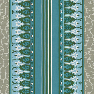 Brunschwig & Fils Lola Montez Fabric / Bleu/Grey