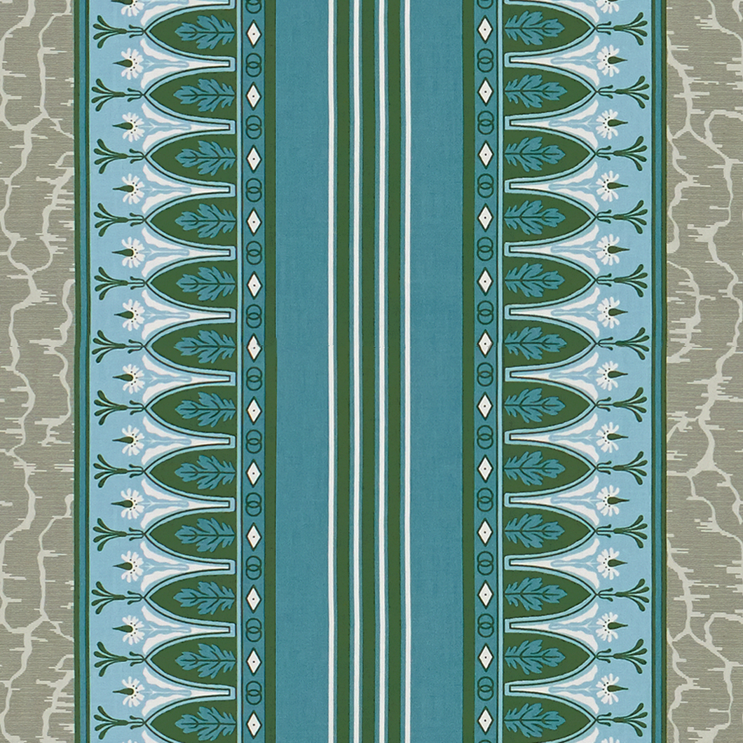 Brunschwig & Fils Lola Montez Fabric / Bleu/Grey