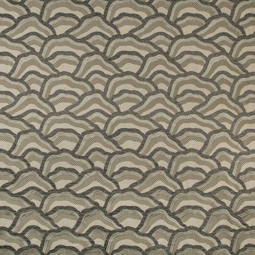 Brunschwig & Fils Les Rizieres Emb Fabric / Silver/Charcoal
