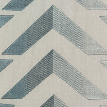 Load image into Gallery viewer, Brunschwig &amp; Fils Les Vagues Emb Fabric / Blue/Slate