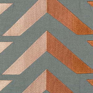 Brunschwig & Fils Les Vagues Emb Fabric / Pink/Rust