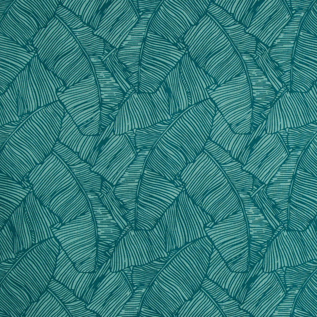 Brunschwig & Fils Les Palmiers Print Fabric / Teal