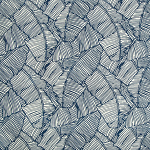 Brunschwig & Fils Les Palmiers Print Fabric / Blue