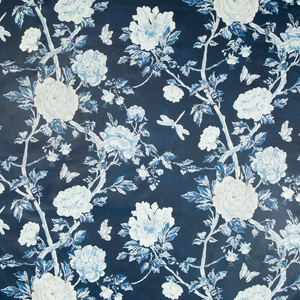 Brunschwig & Fils Les Pivoines Print Fabric / Blue