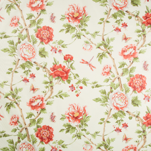 Load image into Gallery viewer, Brunschwig &amp; Fils Les Pivoines Print Fabric / Red