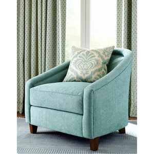 Brunschwig & Fils Durbar Tait Strie Ii Fabric / Aqua