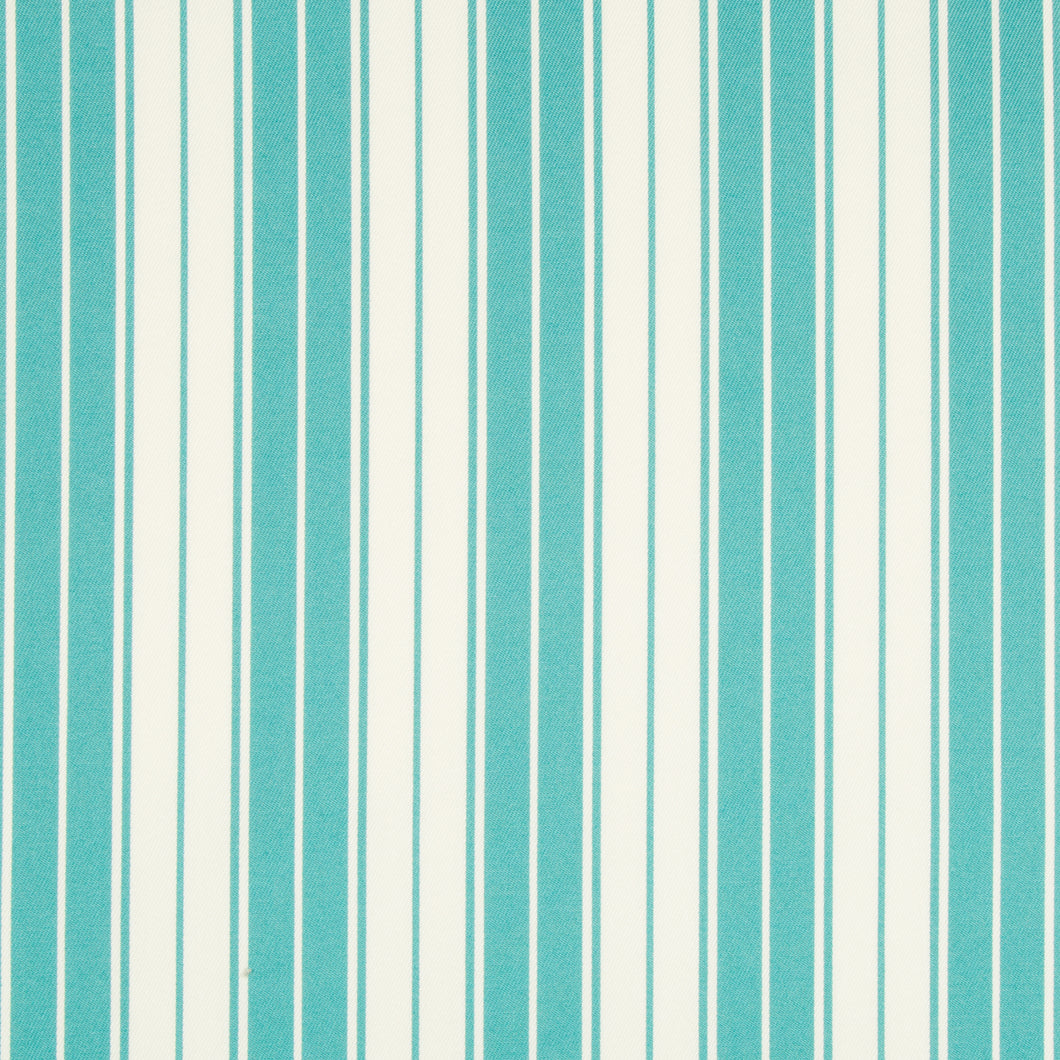 Brunschwig & Fils Port Royal Stripe Fabric / Teal