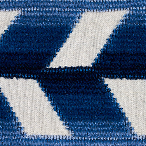 Schumacher Chevron Strie Velvet Tape Trim 80180 / Lapis