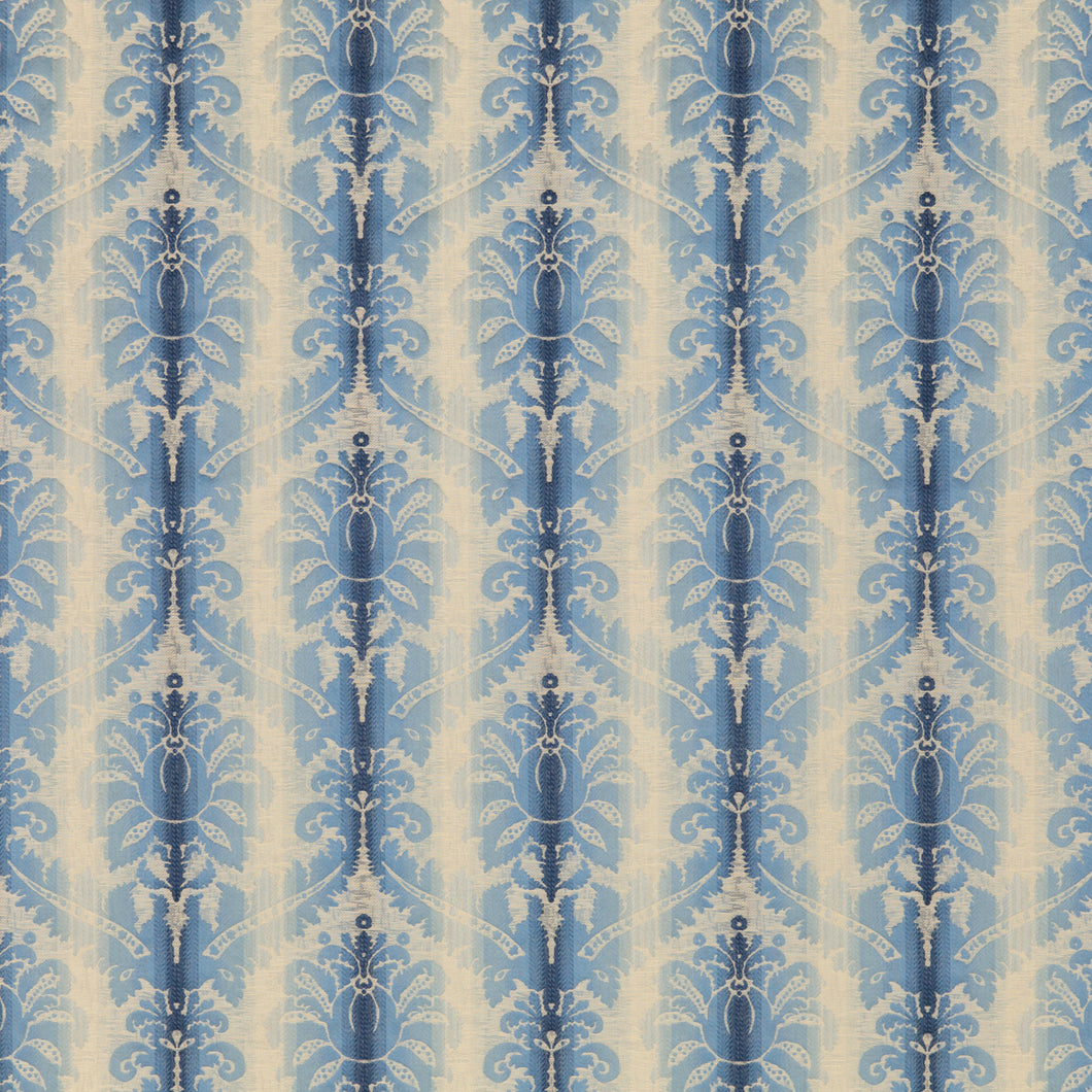 Brunschwig & Fils Poivre Damask Fabric / Indigo/Sky