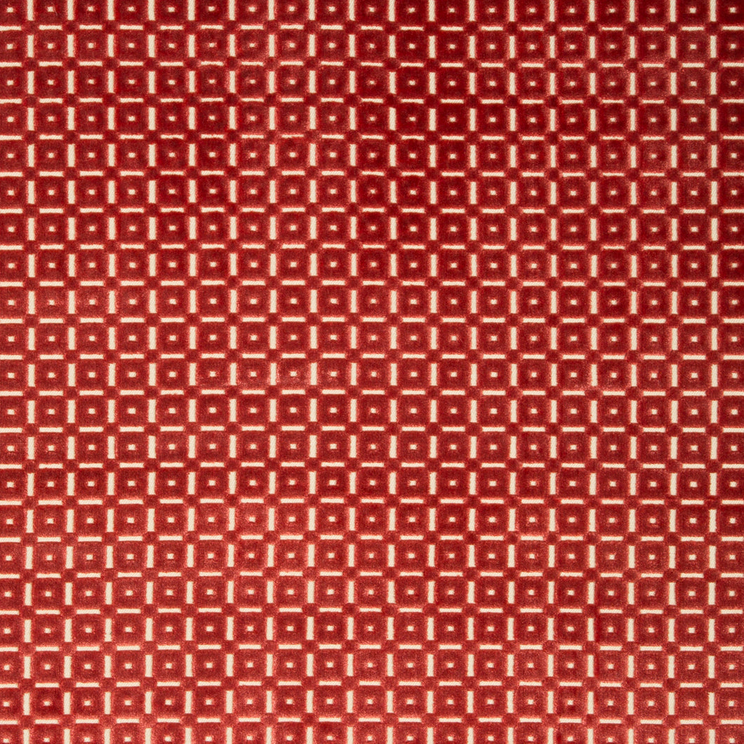 Brunschwig & Fils Savanne Velvet Fabric / Red