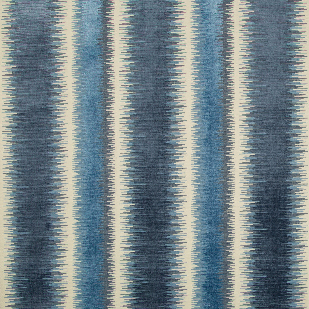 Brunschwig & Fils Bromo Velvet Fabric / Blue