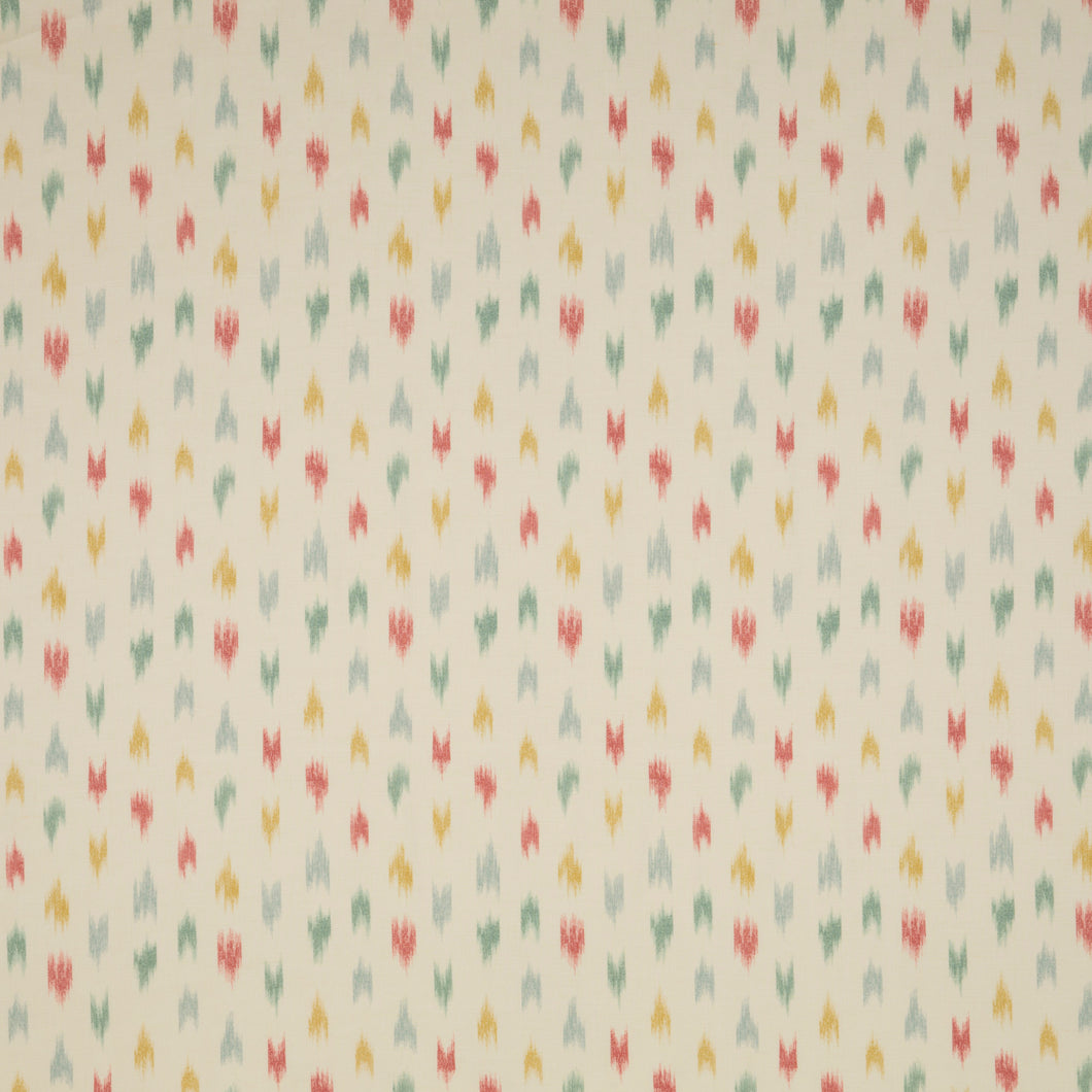 Brunschwig & Fils Bombay Ikat Fabric / Jade/Pink