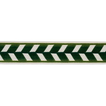 Load image into Gallery viewer, Schumacher Chevron Strie Velvet Tape Trim 80182 / Emerald