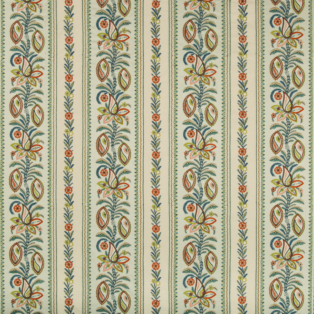 Brunschwig & Fils Henner Emb Fabric / Mist