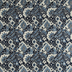 Brunschwig & Fils Salengro Velvet Fabric / Indigo