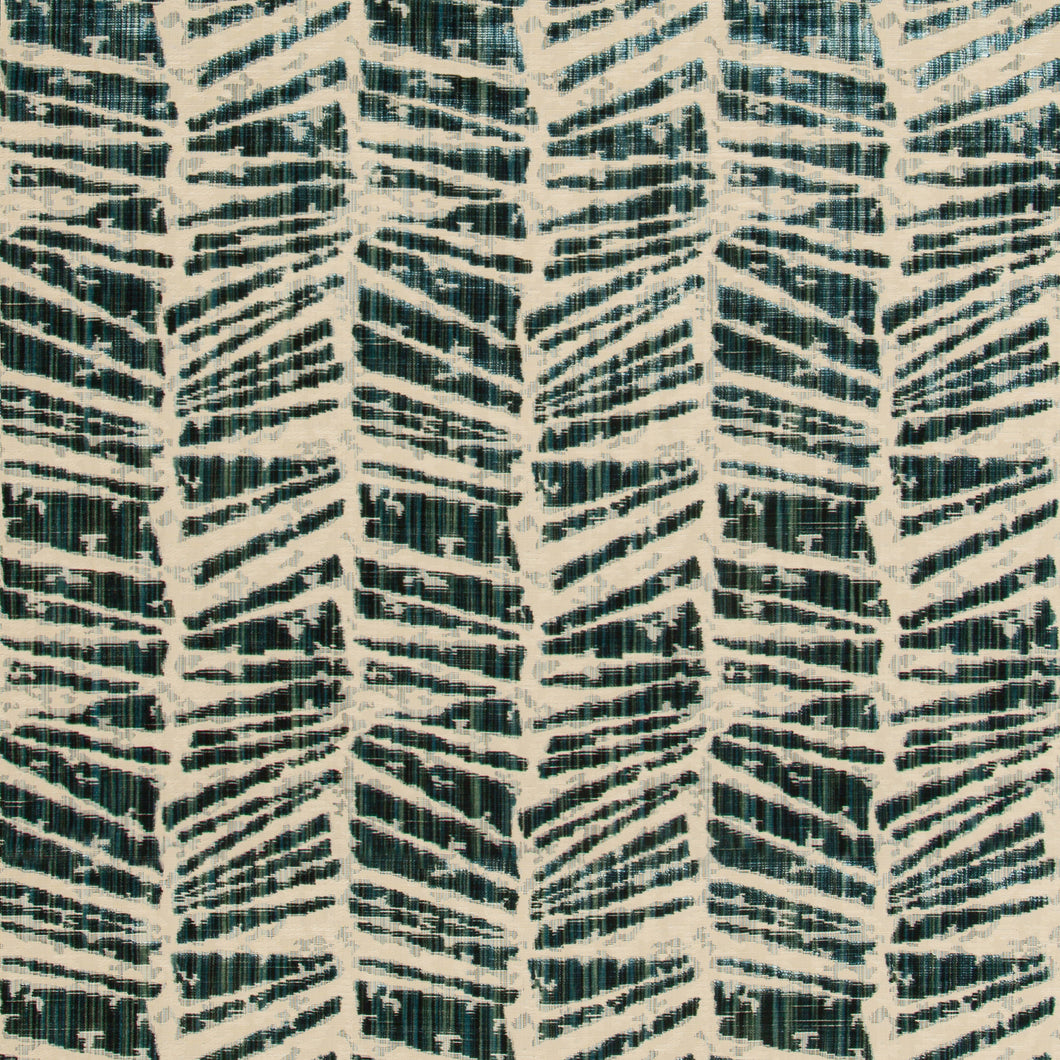 Brunschwig & Fils Chaumont Velvet Fabric / Teal