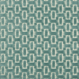 Brunschwig & Fils Chambord Velvet Fabric / Aqua