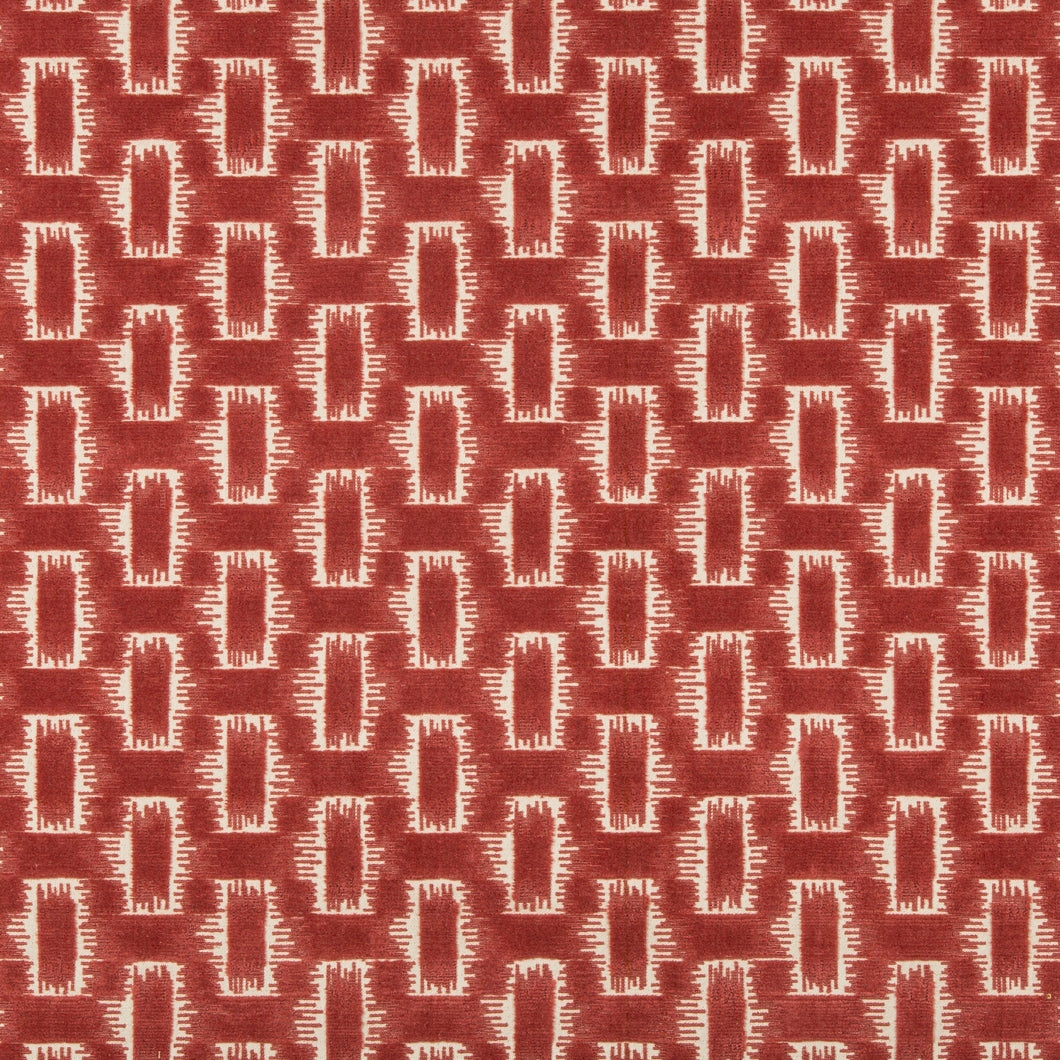 Brunschwig & Fils Chambord Velvet Fabric / Rose