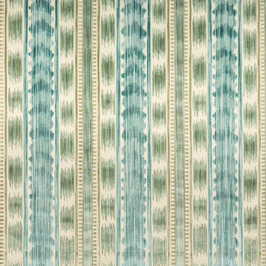 Brunschwig & Fils Bayeaux Velvet Fabric / Aqua