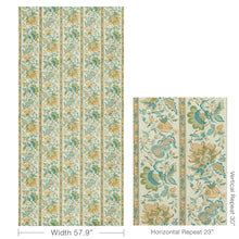 Load image into Gallery viewer, Brunschwig &amp; Fils Montflours Print Fabric / Aqua