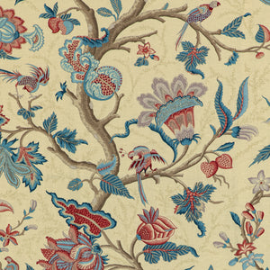 Brunschwig & Fils Louverne Print Fabric / Red