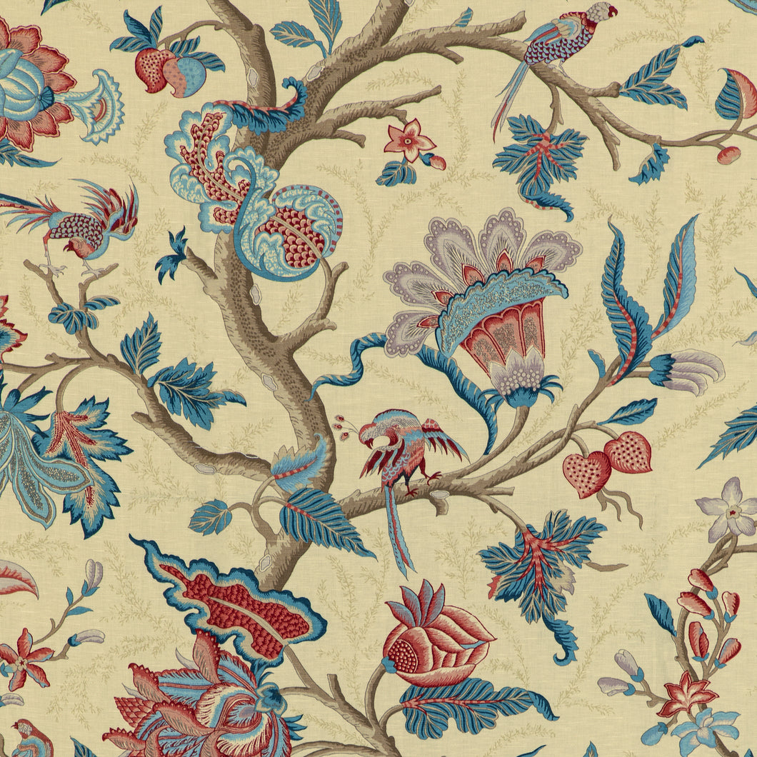 Brunschwig & Fils Louverne Print Fabric / Red