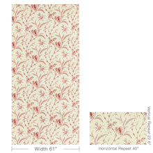Load image into Gallery viewer, Brunschwig &amp; Fils Lauziere Print Fabric / Red