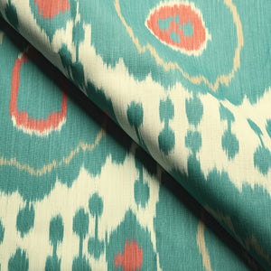 Brunschwig & Fils Mayenne Print Fabric / Aqua