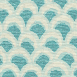 Brunschwig & Fils Pave Ii Print Fabric / Aqua