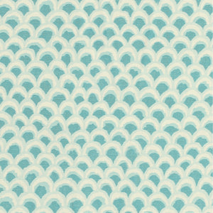 Brunschwig & Fils Pave Ii Print Fabric / Aqua