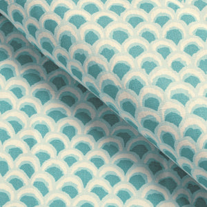 Brunschwig & Fils Pave Ii Print Fabric / Aqua