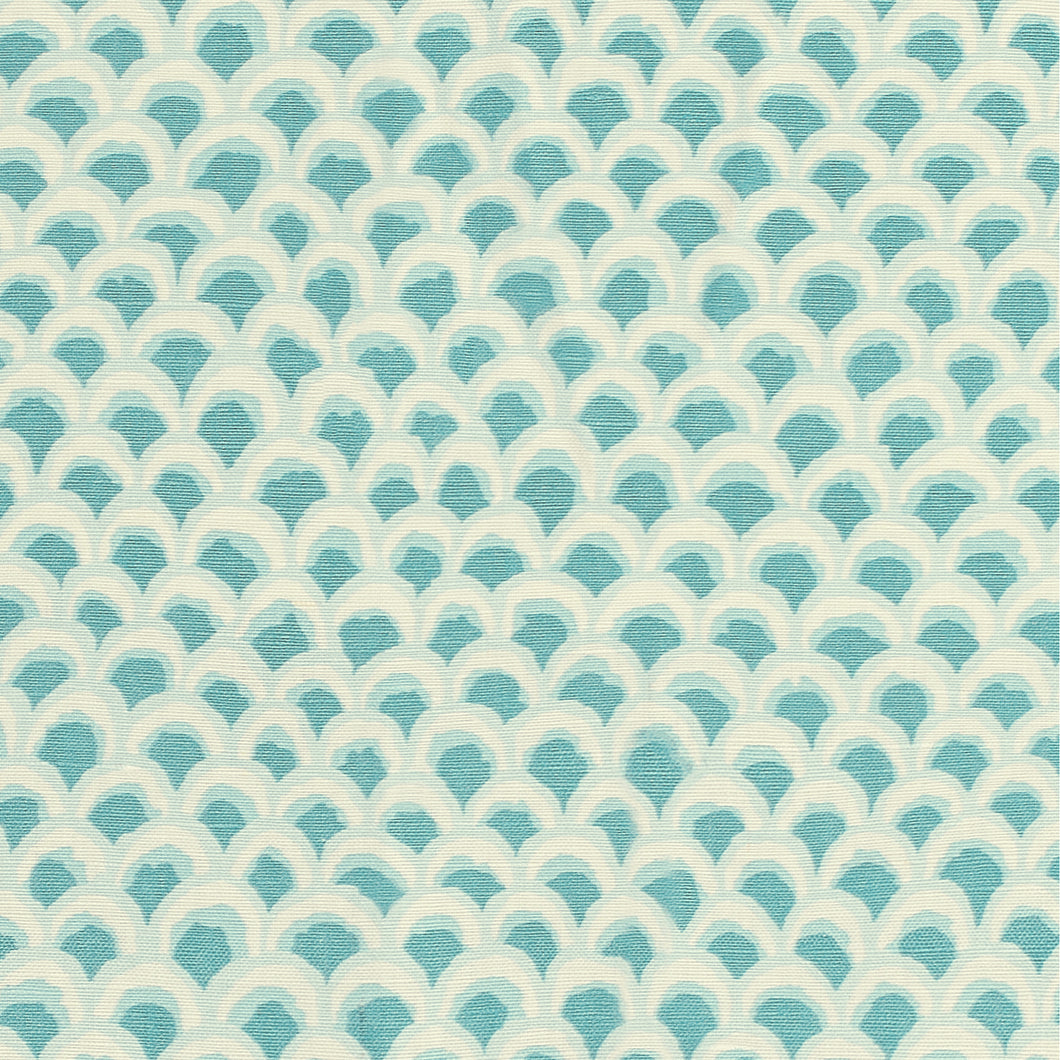 Brunschwig & Fils Pave Ii Print Fabric / Aqua