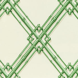 Brunschwig & Fils Le Bambou Print Fabric / Green