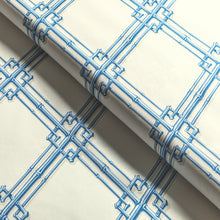 Load image into Gallery viewer, Brunschwig &amp; Fils Le Bambou Print Fabric / Blue