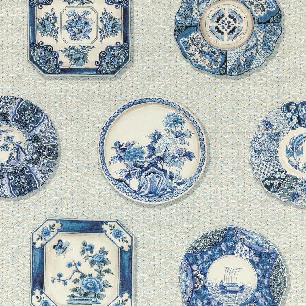 Brunschwig & Fils Bonchamp Print Fabric / Blue