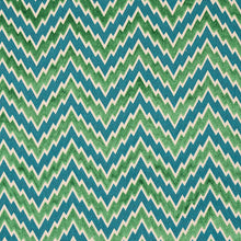 Load image into Gallery viewer, Schumacher Florentine Chevron Velvet Fabric 80221 / Emerald