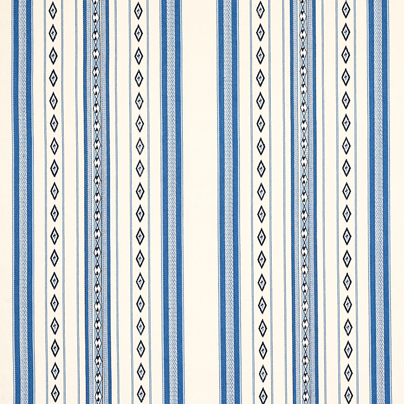 Schumacher Dakota Stripe Fabric 80271 / Blue