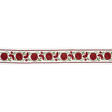 Load image into Gallery viewer, Schumacher Saranda Flower Embroidery Tape Trim 80390 / Cardinal
