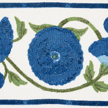 Load image into Gallery viewer, Schumacher Saranda Flower Embroidery Tape Trim 80392 / Royal